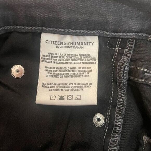 Citizens of Humanity Black/Grey Rocket High Rise Skinny Jean Size 25! - Picture 6 of 10